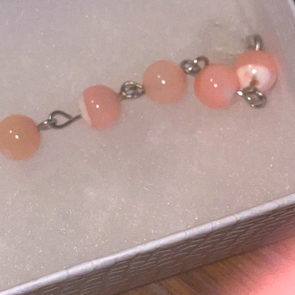 Handmade Pink Cats Eye Anklet - Picture 7 of 8